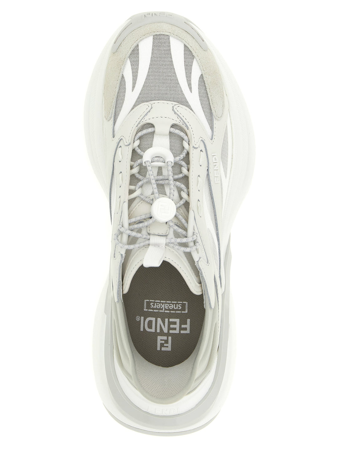 Women’s Fendi Gray Calfskin Athletic Sneakers