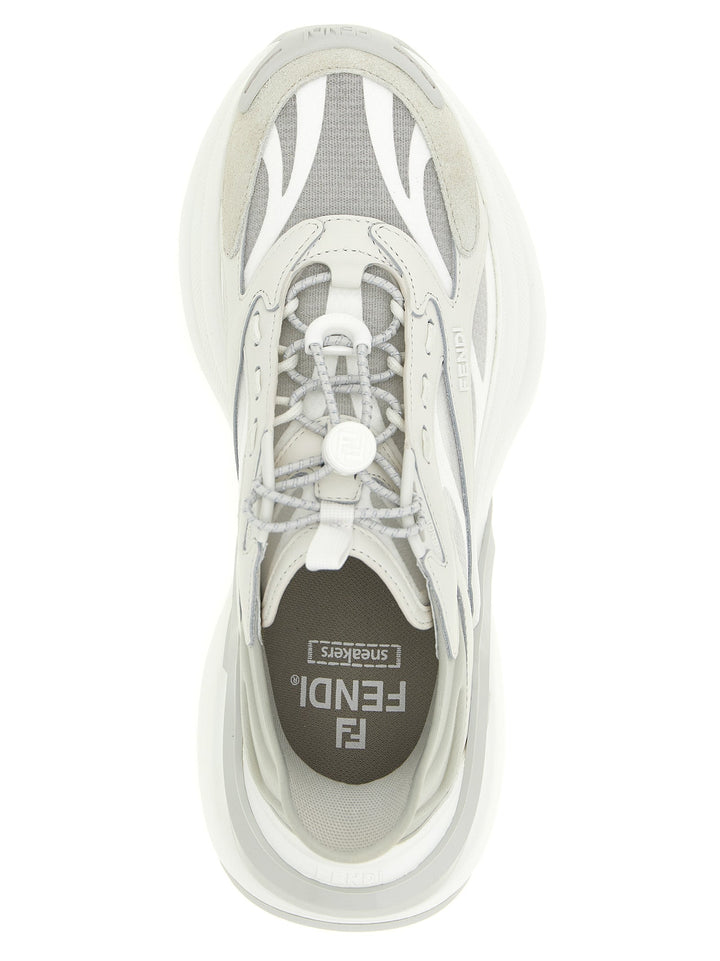Women’s Fendi Gray Calfskin Athletic Sneakers