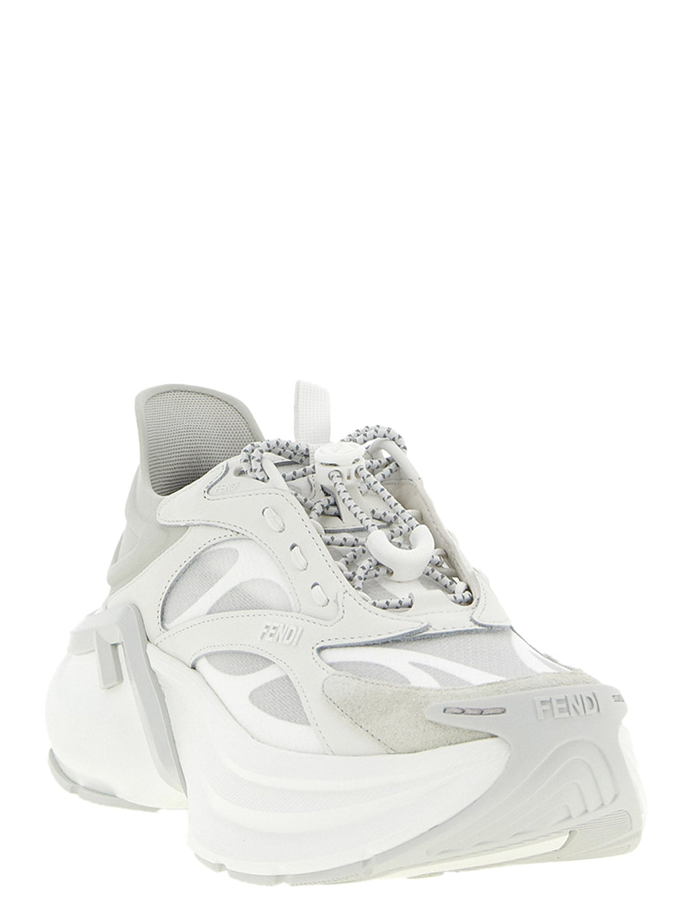Women’s Fendi Gray Calfskin Athletic Sneakers