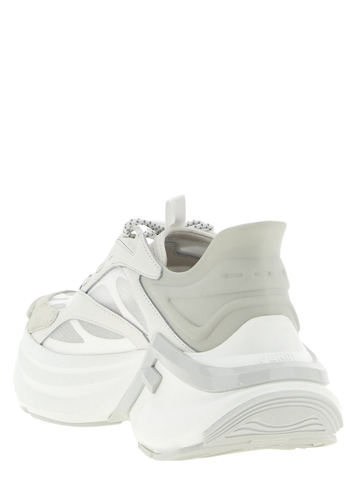 Women’s Fendi Gray Calfskin Athletic Sneakers