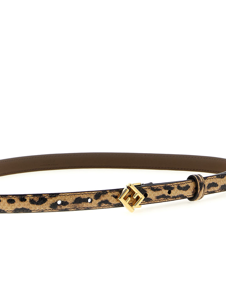 Women’s Fendi Multicolor Velvet Leather Regular Belt