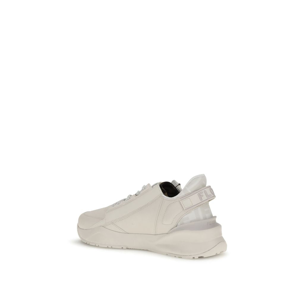 Women’s Fendi White Calf Leather Bos Taurus Athletic Sneakers