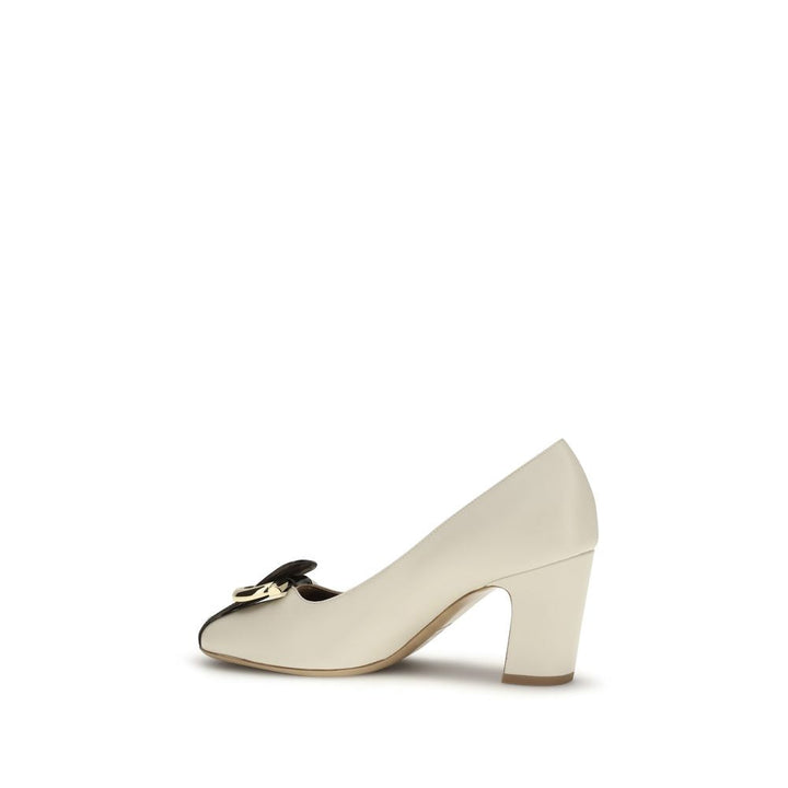 Women’s Ferragamo Beige Calf Leather Bos Taurus High Heel Pumps