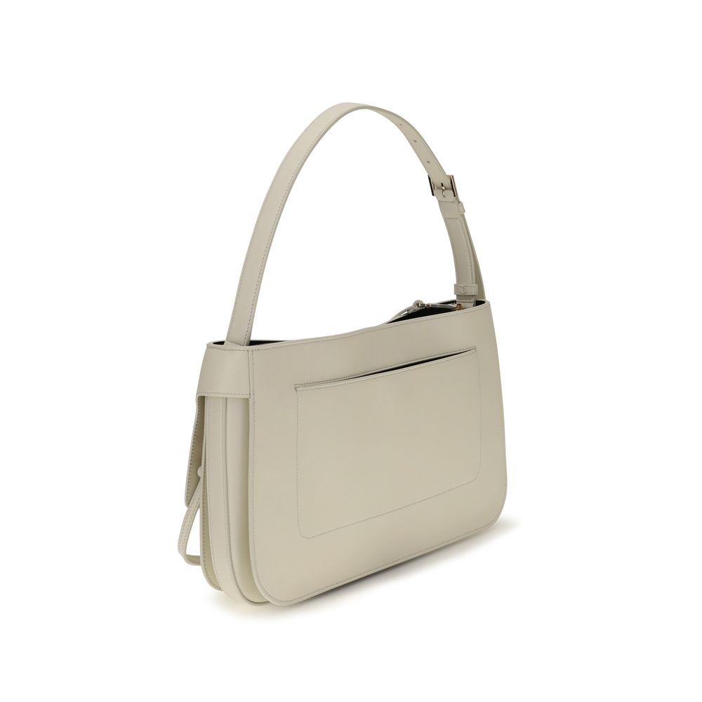 Women’s Ferragamo Beige Calf Leather Bos Taurus Shoulder Bag