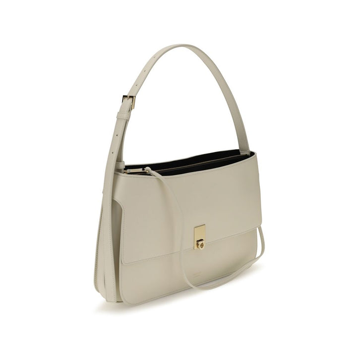 Women’s Ferragamo Beige Calf Leather Bos Taurus Shoulder Bag