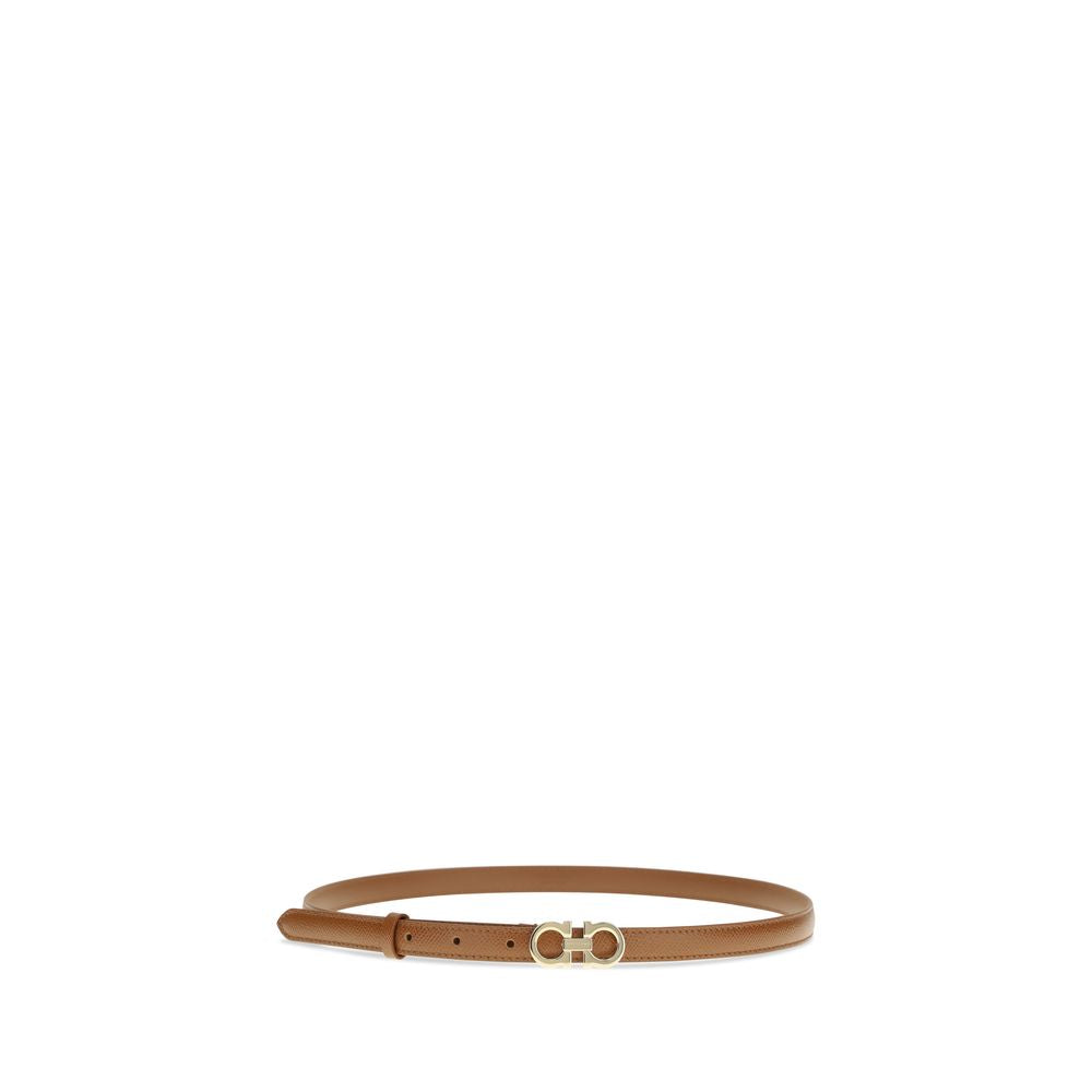 Women’s Ferragamo Beige Calf Leather Bos Taurus Thin Belt