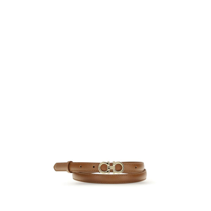 Women’s Ferragamo Beige Calf Leather Bos Taurus Thin Belt