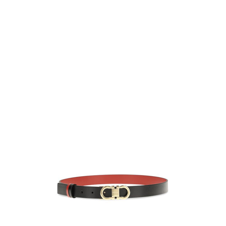 Women’s Ferragamo Black Calf Leather Bos Taurus Regular Belt