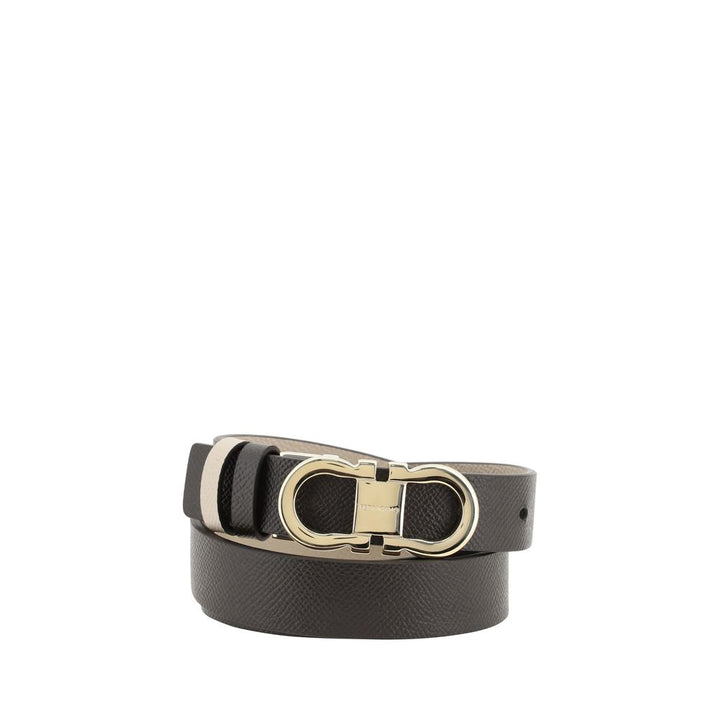 Women’s Ferragamo Black Calf Leather Bos Taurus Regular Belt