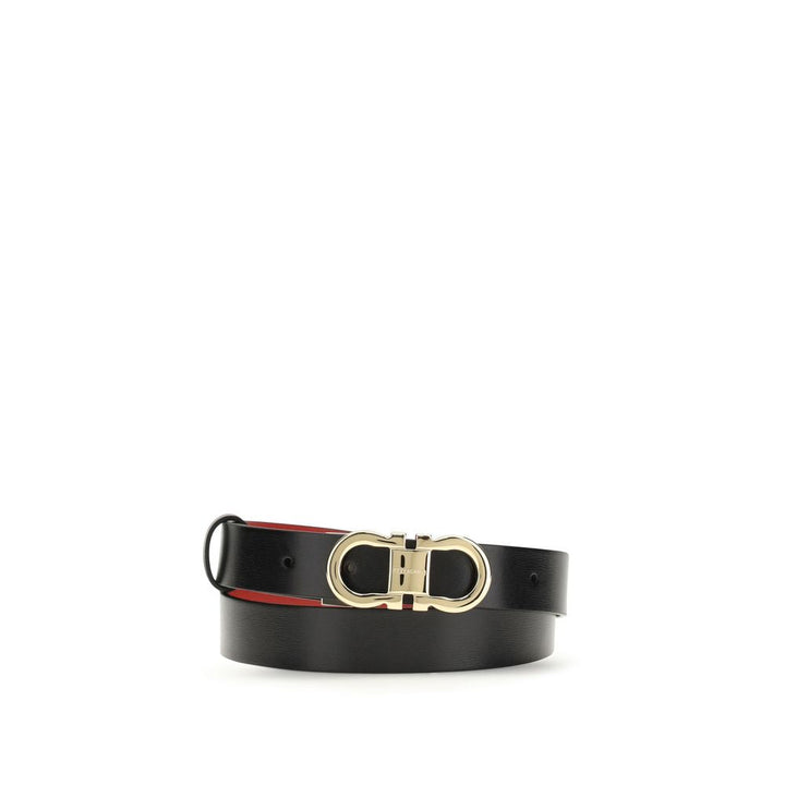 Women’s Ferragamo Black Calf Leather Bos Taurus Regular Belt