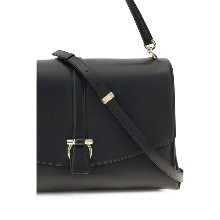 Women’s Ferragamo Black Calf Leather Bos Taurus Shoulder Bag