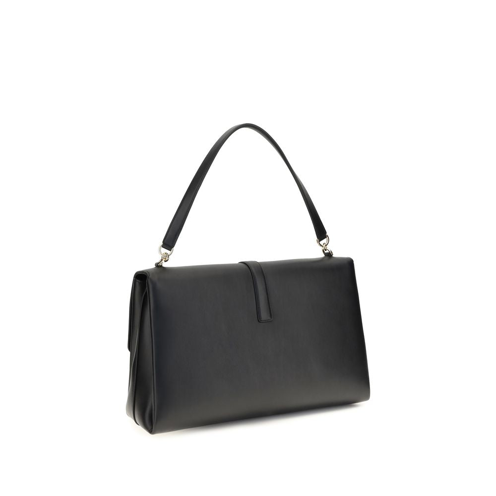 Women’s Ferragamo Black Calf Leather Bos Taurus Shoulder Bag