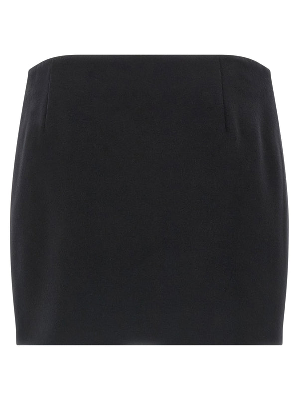 Women’s Ferragamo Black Virgin Wool Long Skirt