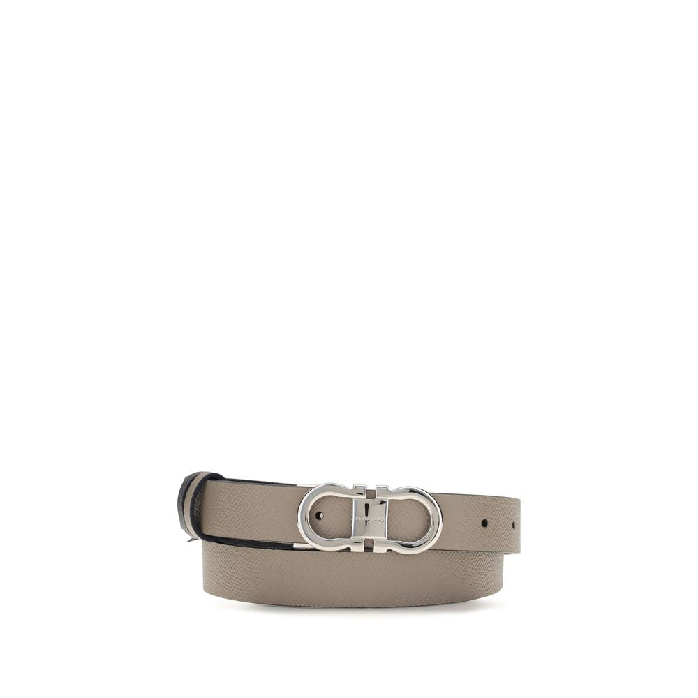 Women’s Ferragamo Gray Calf Leather Bos Taurus Regular Belt