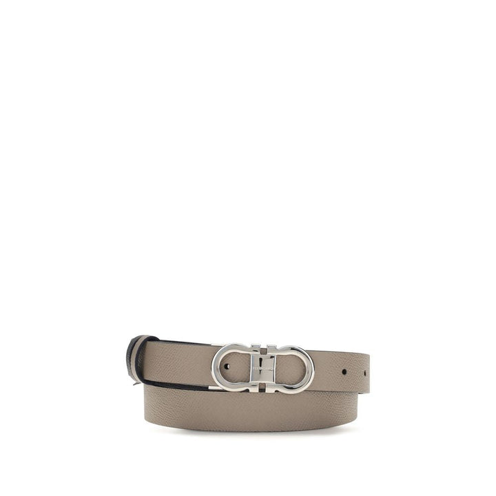 Women’s Ferragamo Gray Calf Leather Bos Taurus Regular Belt