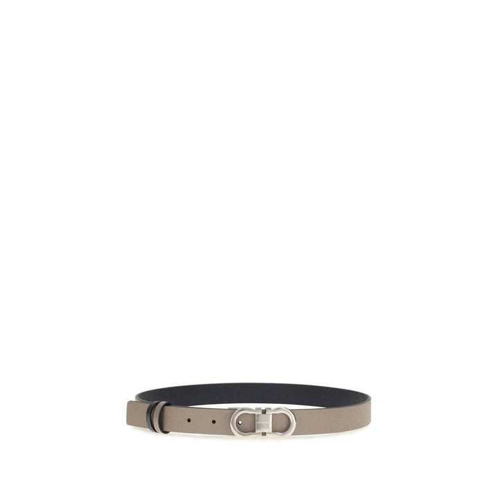 Women’s Ferragamo Gray Calf Leather Bos Taurus Regular Belt