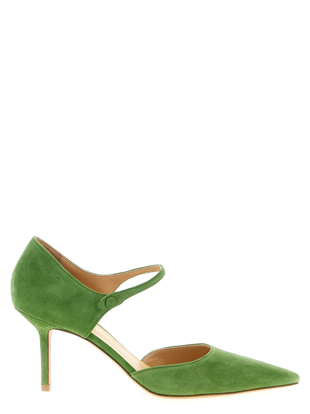 Women’s Francesco Russo Bicolor Goatskin Mid Heel Pumps
