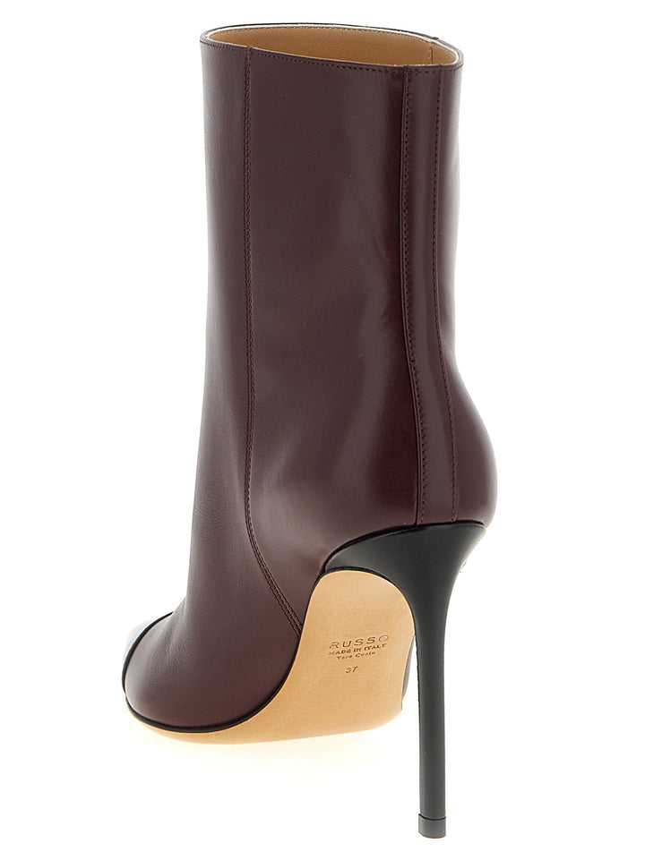 Women’s Francesco Russo Bordeaux Goatskin Ankle Boots