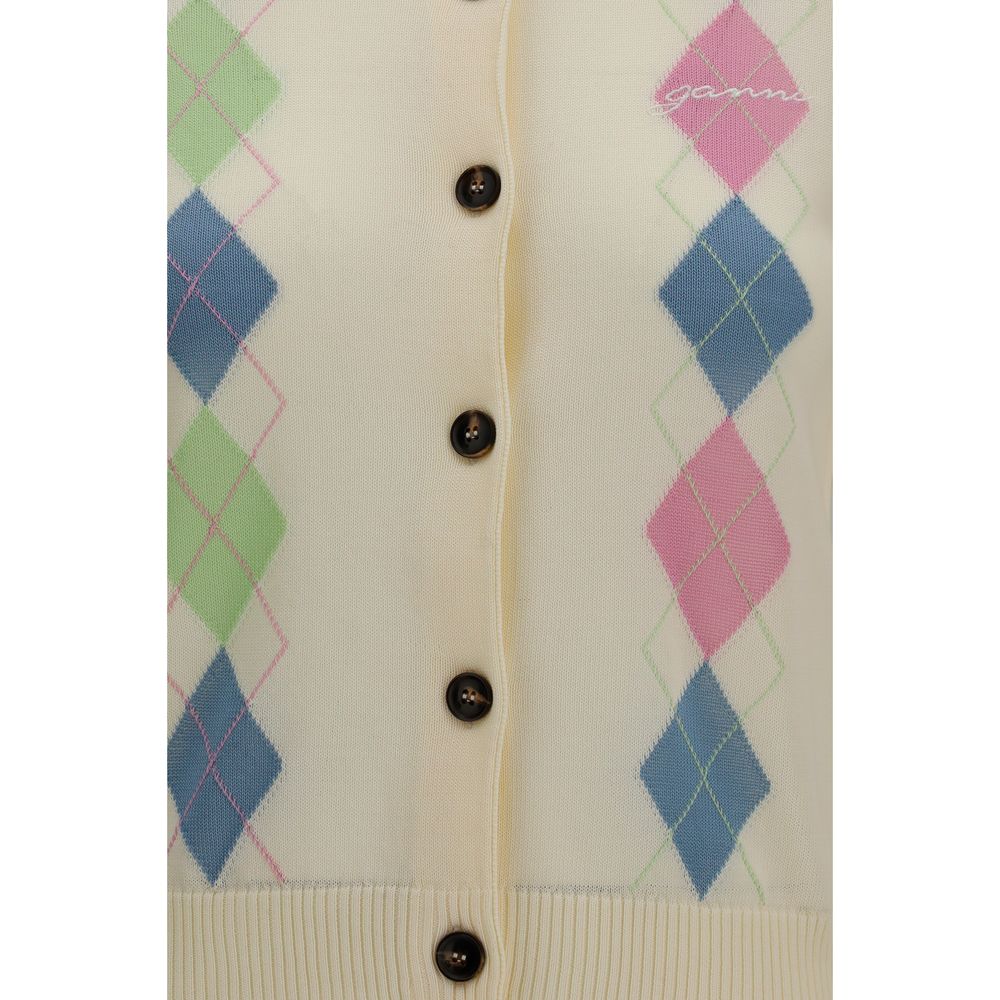 Women’s Ganni Beige Cotton Cardigan