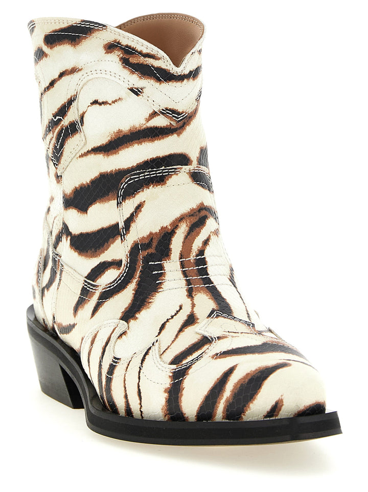 Women’s Ganni Beige Polyester Chelsea Boots