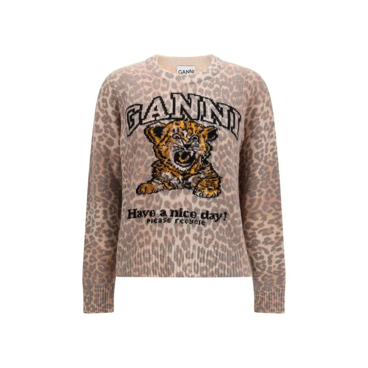Women’s Ganni Beige Wool Oves Aries Sweatshirt