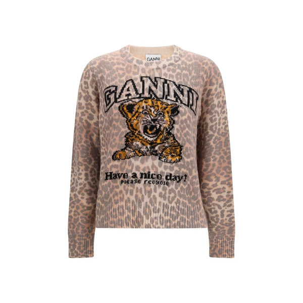 Women’s Ganni Beige Wool Oves Aries Sweatshirt