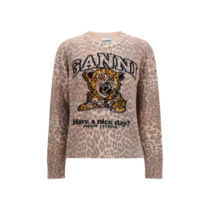 Women’s Ganni Beige Wool Oves Aries Sweatshirt