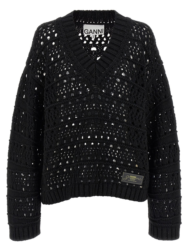 Women’s Ganni Black Cotton Cardigan