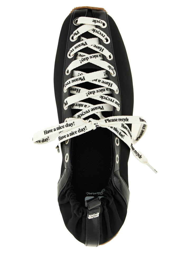 Women’s Ganni Black Polyamide Ballet Flats