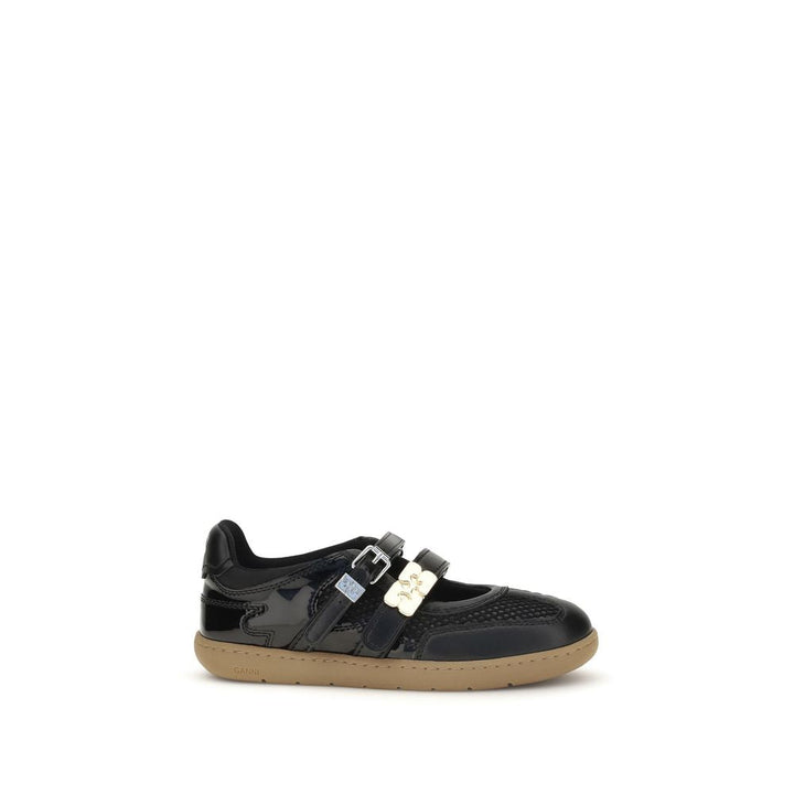 Women’s Ganni Black Polyester Ballet Flats