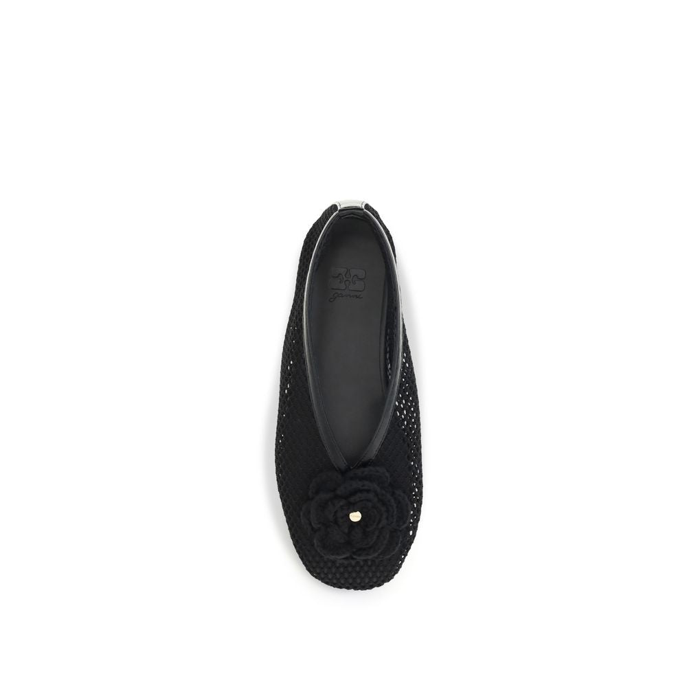Women’s Ganni Black Polyethylene Ballet Flats