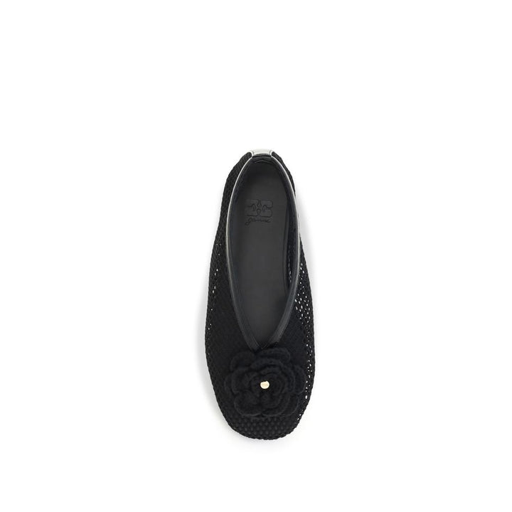 Women’s Ganni Black Polyethylene Ballet Flats