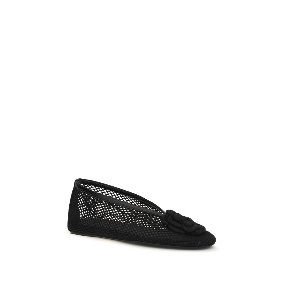 Women’s Ganni Black Polyethylene Ballet Flats