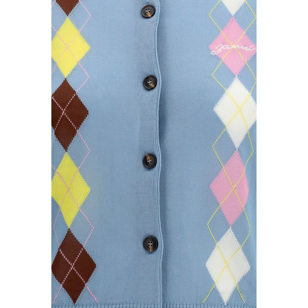 Women’s Ganni Blue Cotton Cardigan