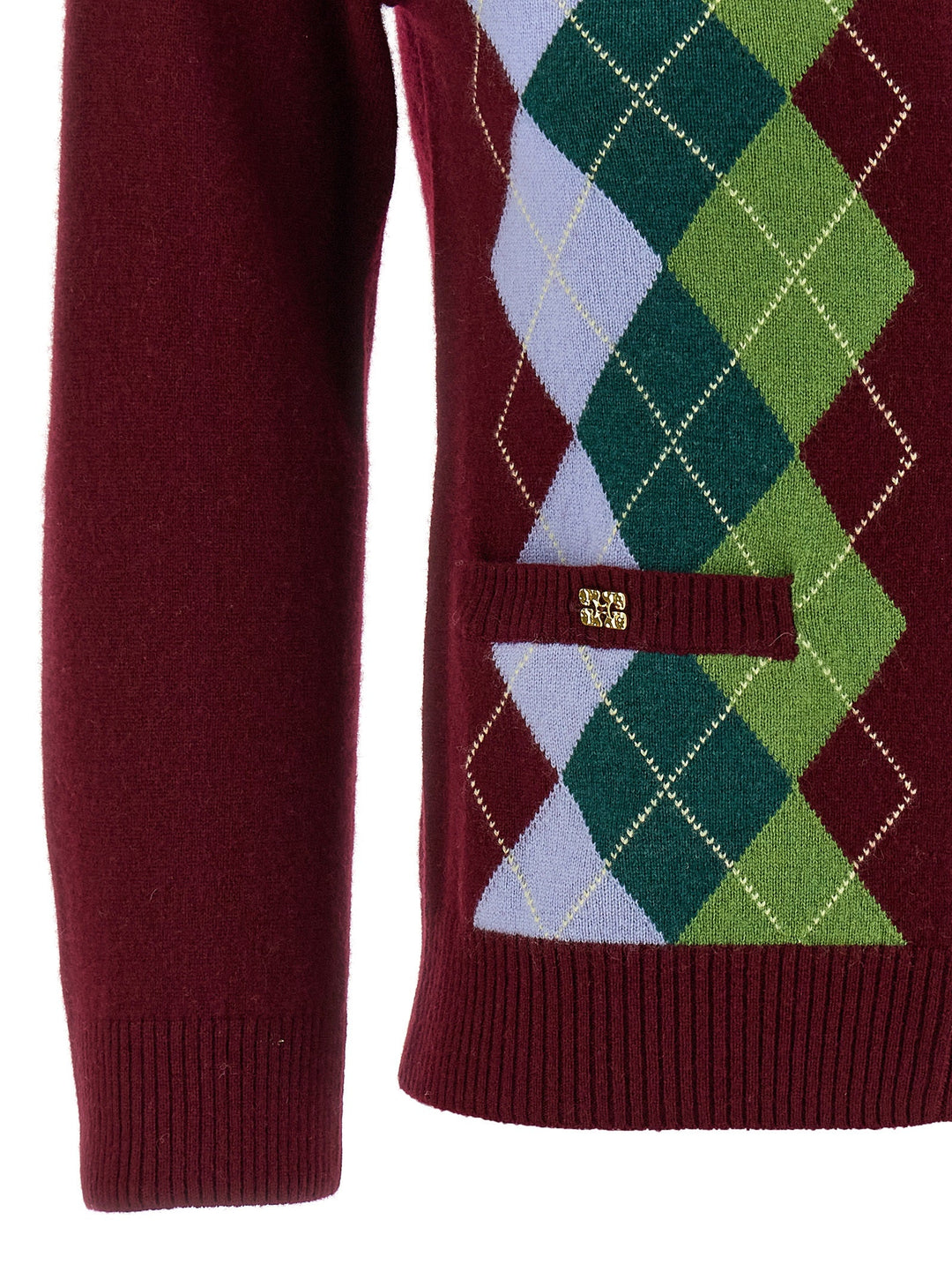 Women’s Ganni Bordeaux Merino Wool Cardigan