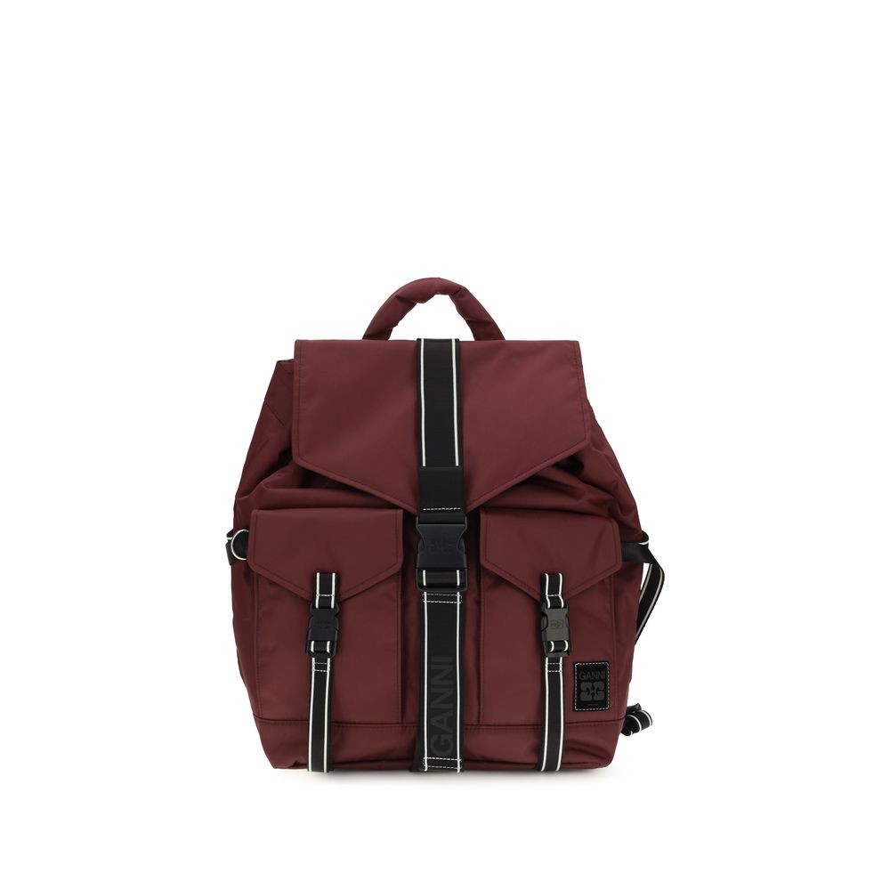 Women’s Ganni Bordeaux Recycled Polyamide Backpack