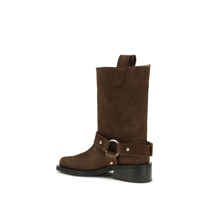 Women’s Ganni Brown Calf Leather Bos Taurus Lace-up Boots