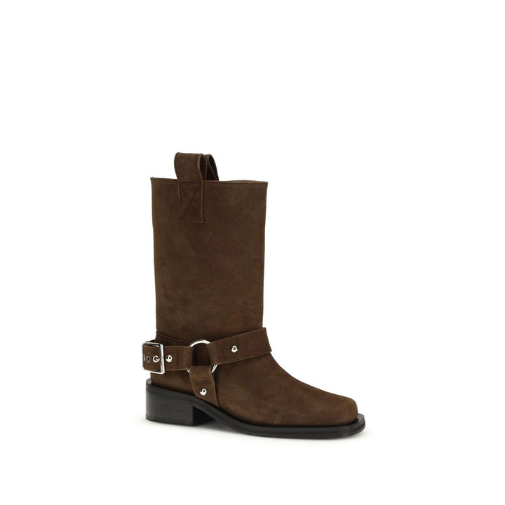Women’s Ganni Brown Calf Leather Bos Taurus Lace-up Boots