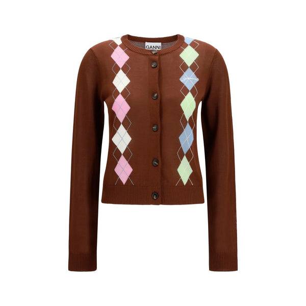 Women’s Ganni Brown Cotton Cardigan