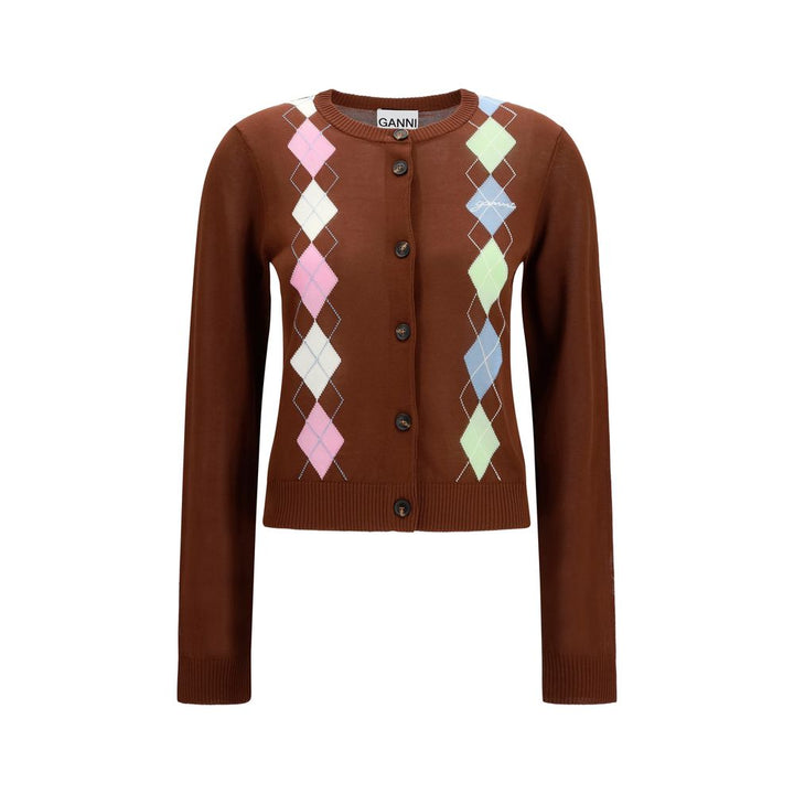 Women’s Ganni Brown Cotton Cardigan