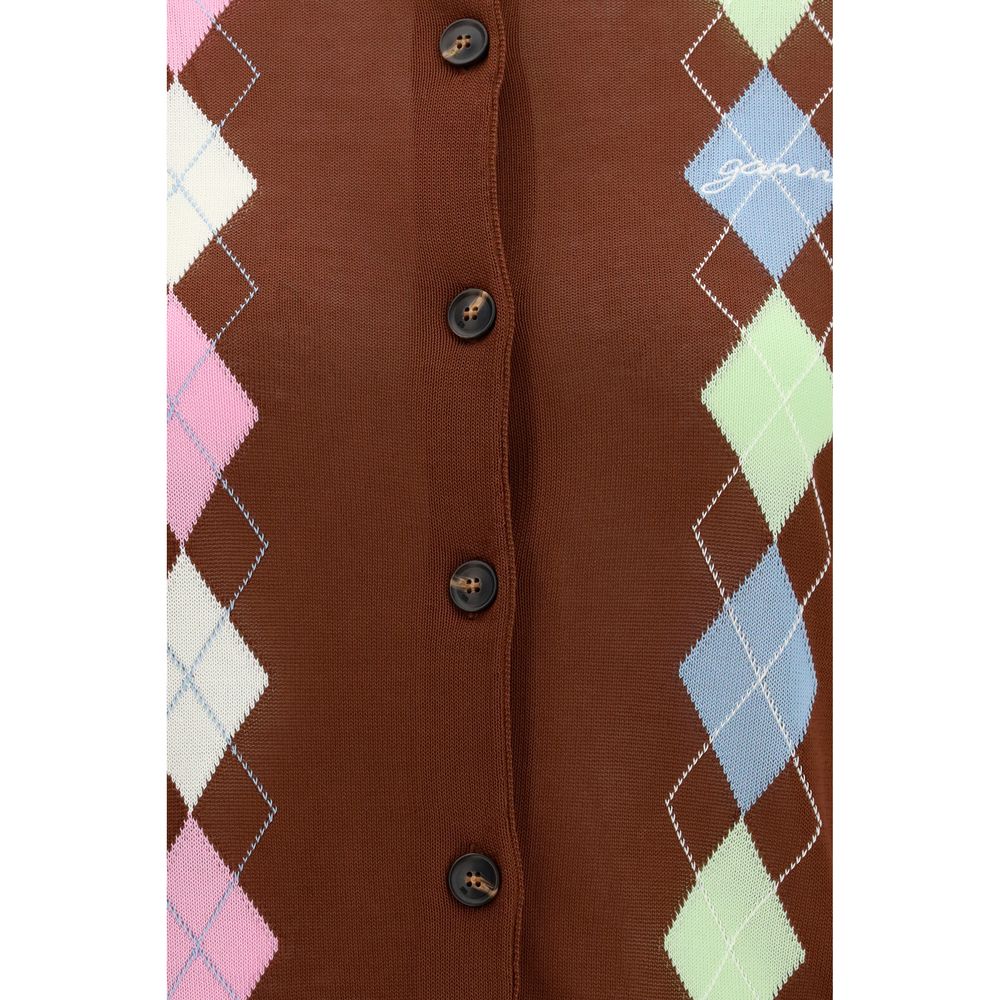 Women’s Ganni Brown Cotton Cardigan