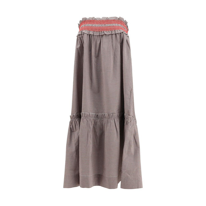 Women’s Ganni Brown Cotton Midi Skirt