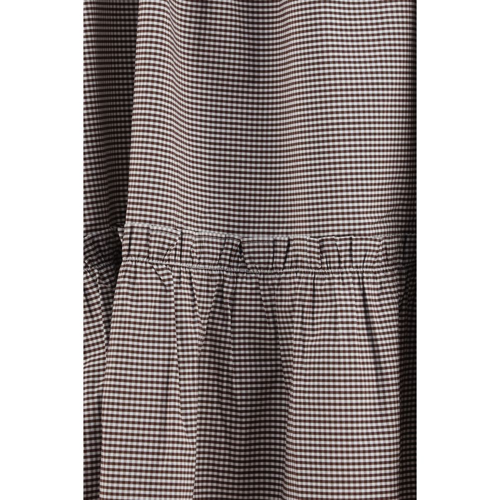Women’s Ganni Brown Cotton Midi Skirt