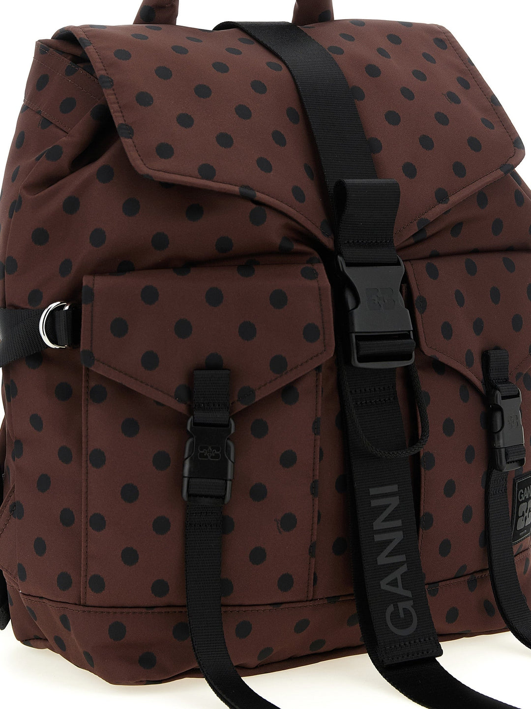 Women’s Ganni Brown Recycled Polyamide Backpack