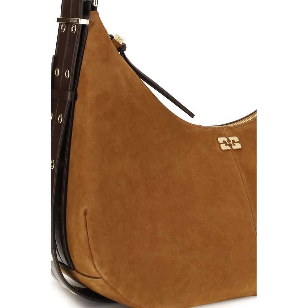 Women’s Ganni Brown Recycled Polyester Shoulder Bag