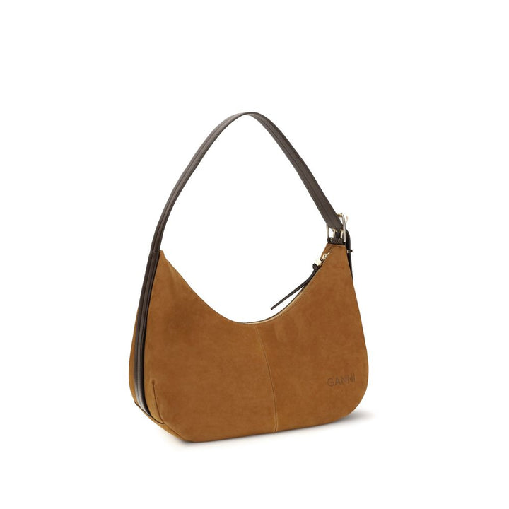 Women’s Ganni Brown Recycled Polyester Shoulder Bag
