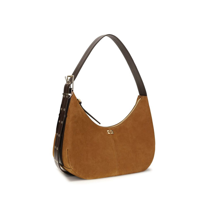 Women’s Ganni Brown Recycled Polyester Shoulder Bag