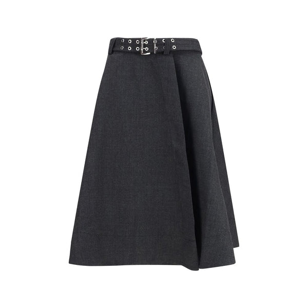 Women’s Ganni Gray Recycled Polyester Long Skirt
