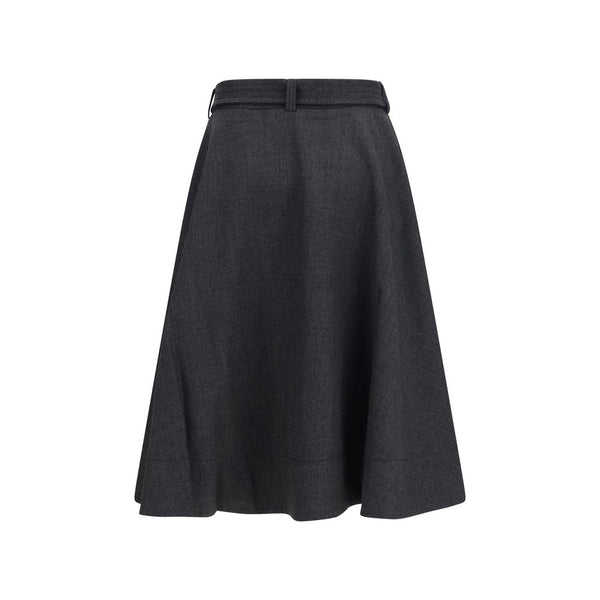 Women’s Ganni Gray Recycled Polyester Long Skirt