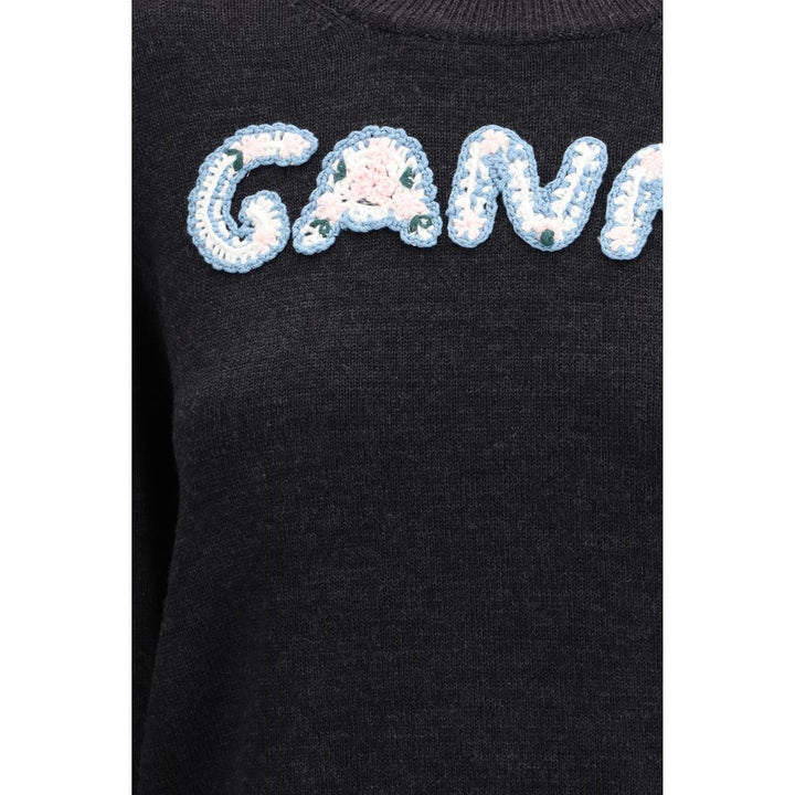 Women’s Ganni Gray Wool Oves Aries Sweatshirt
